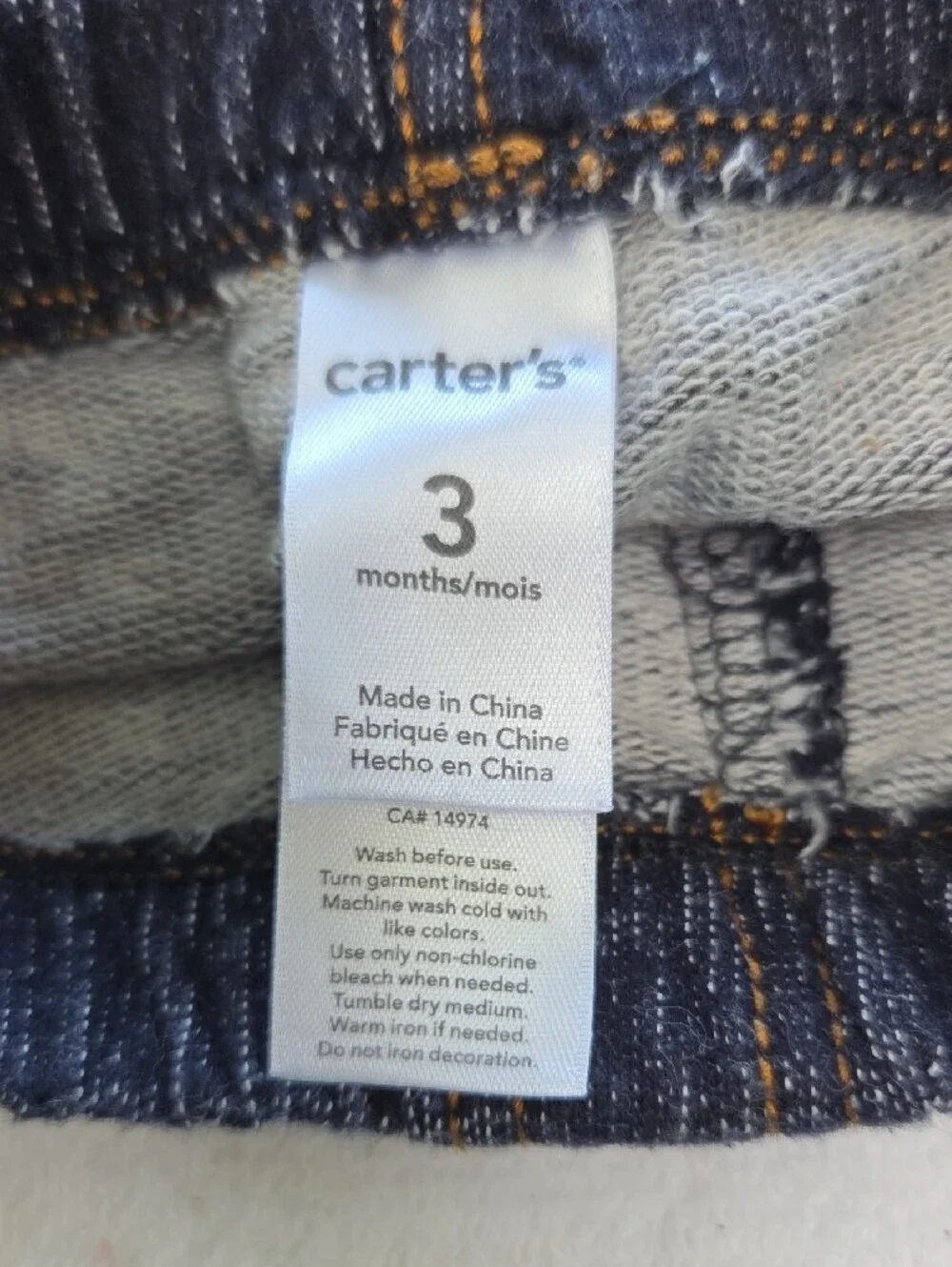Carter's Striped Green Fox Bodysuit with Navy Pants Sz 3m